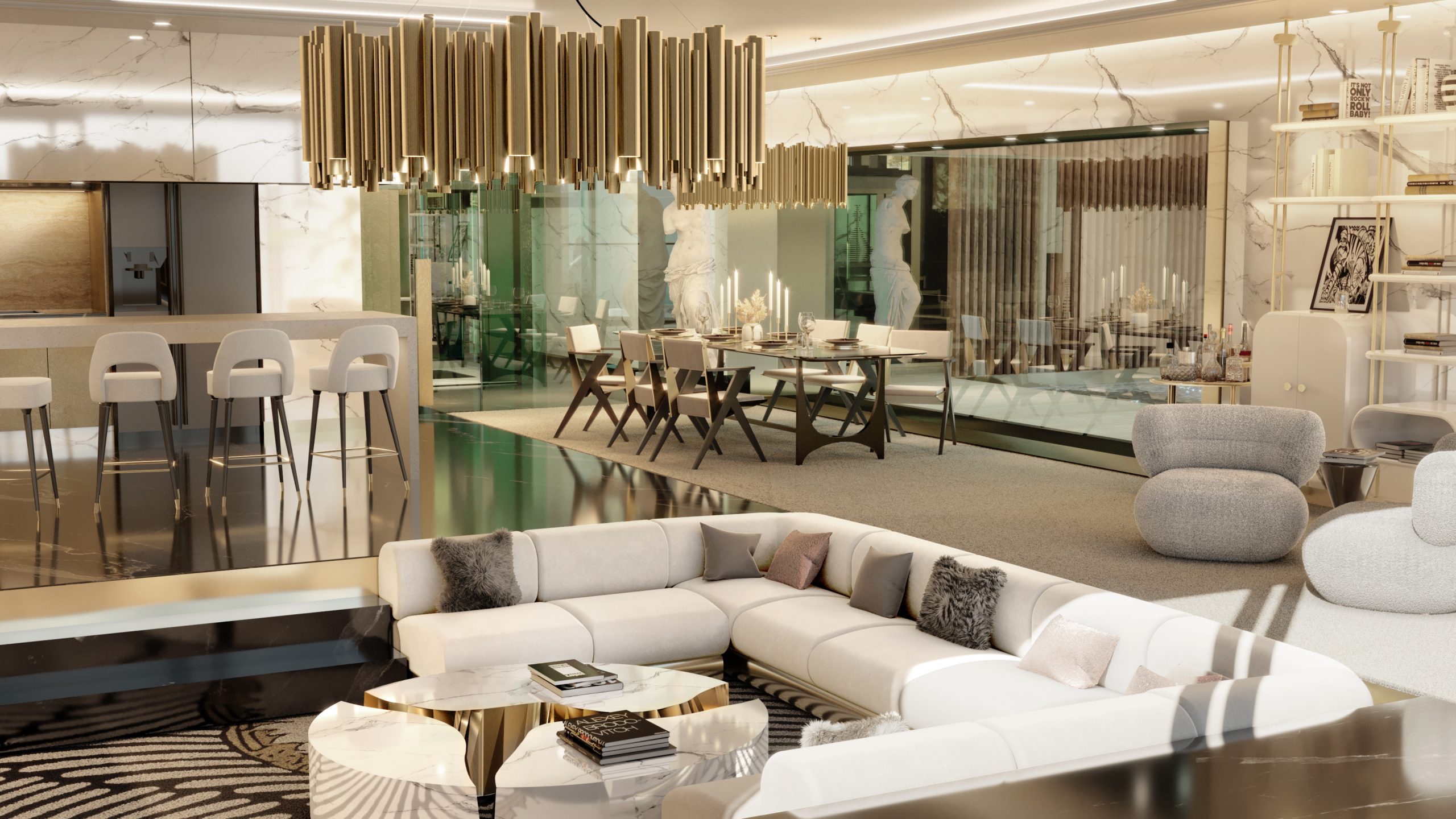 AN OPEN LIVING ROOM THAT IS PERFECT FOR ENTERTAINING