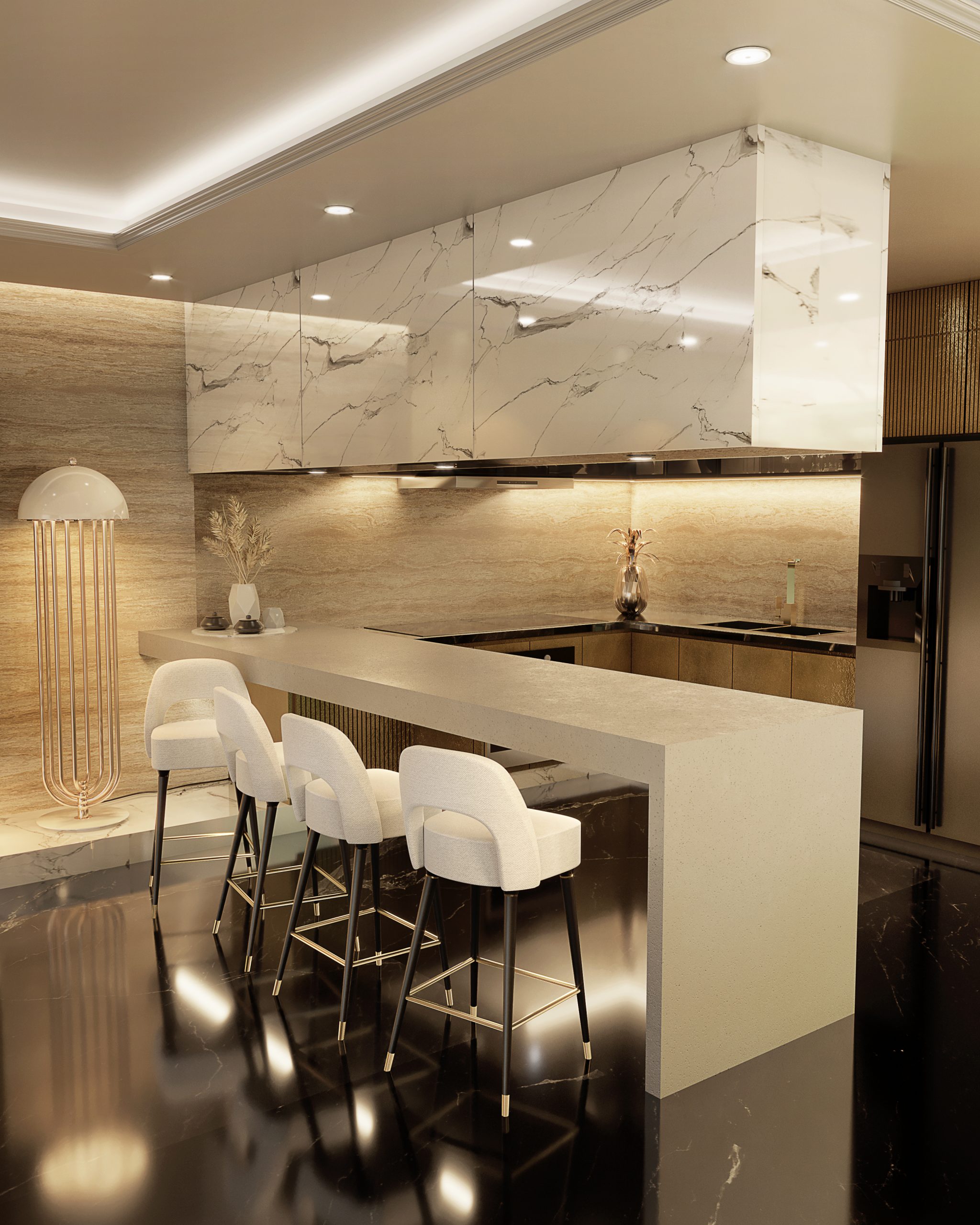 MODERN KITCHEN DESIGN WITH LUXURY DETAILS