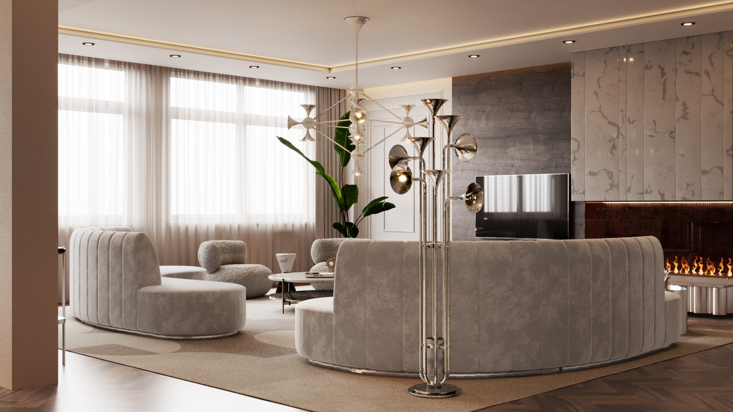 Contemporary Living Room In The Heart Of New York City