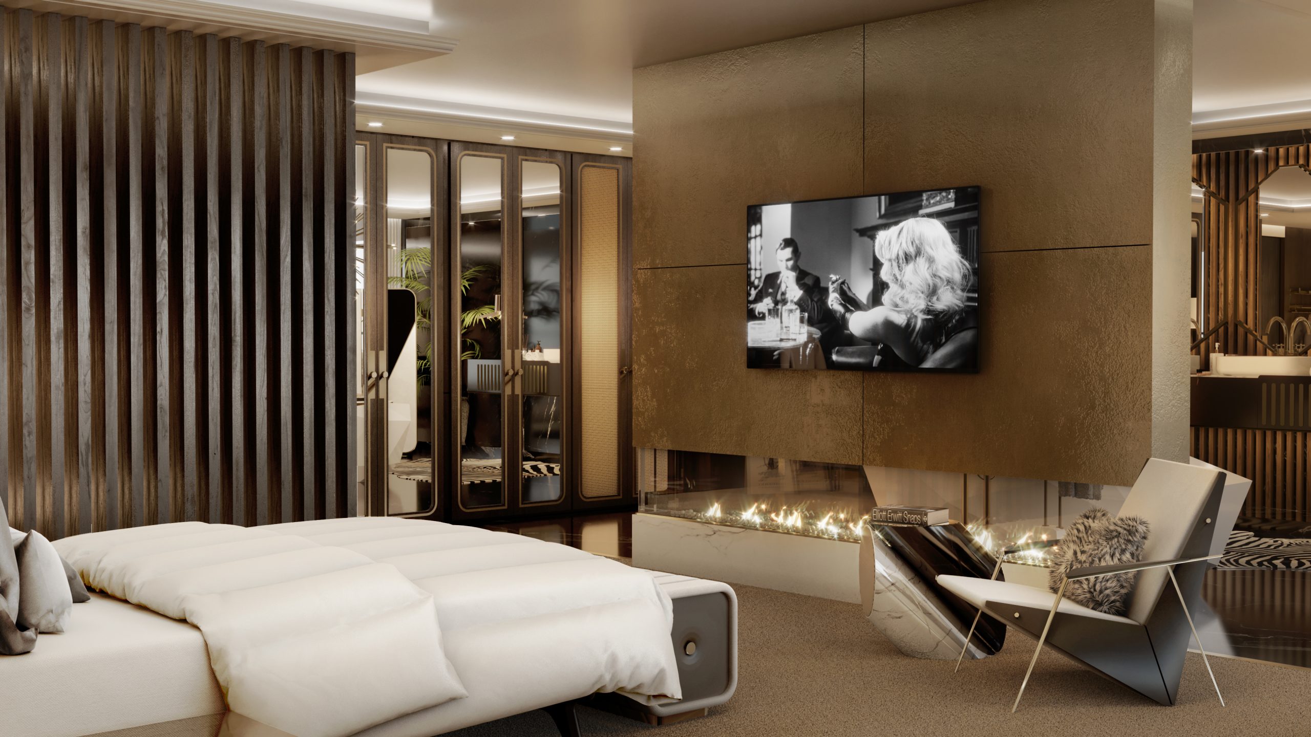 MASTER BEDROOM SET WITH A SMALL LIVING AREA