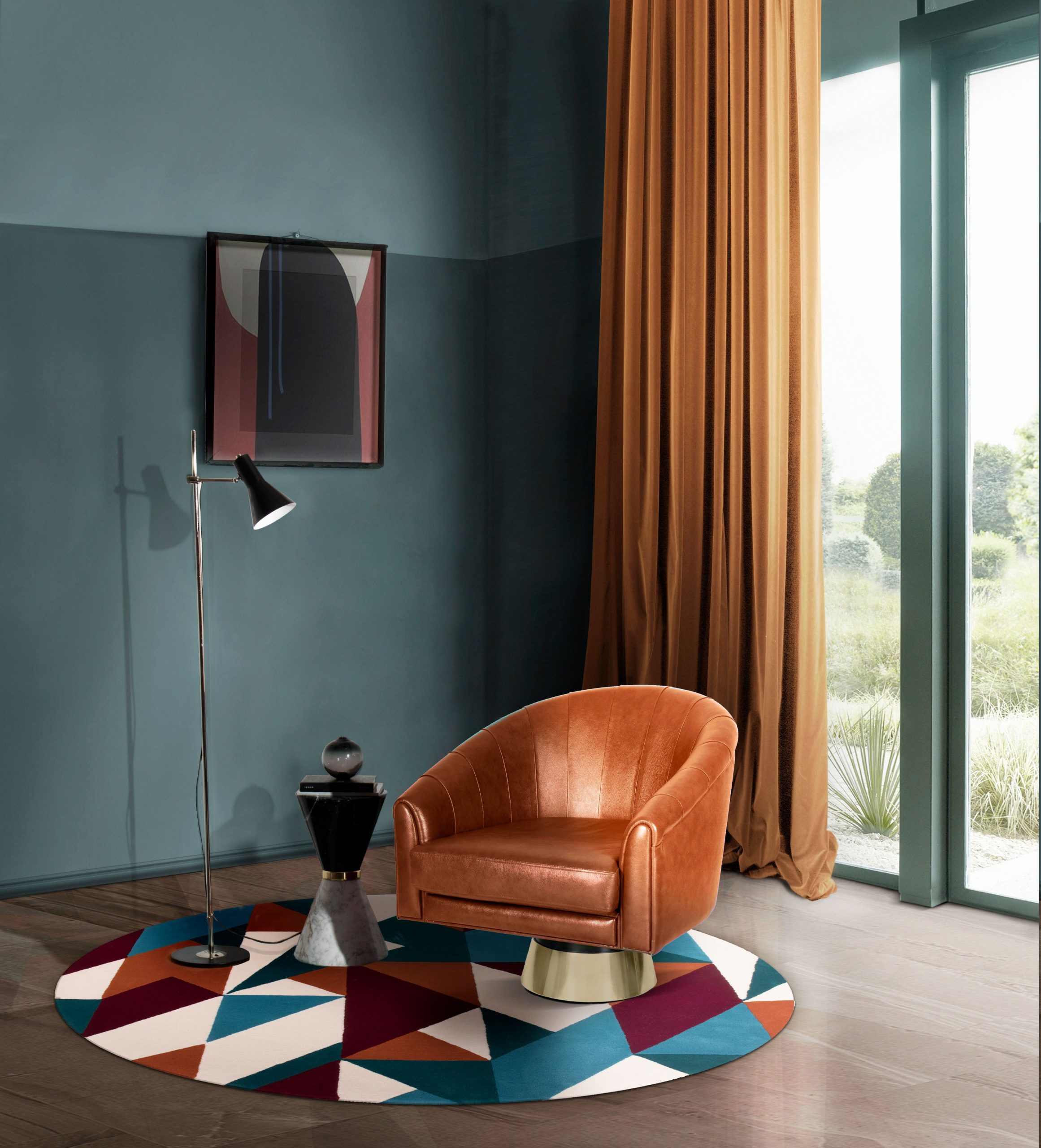 READING CORNER WITH STYLISH FURNITURE