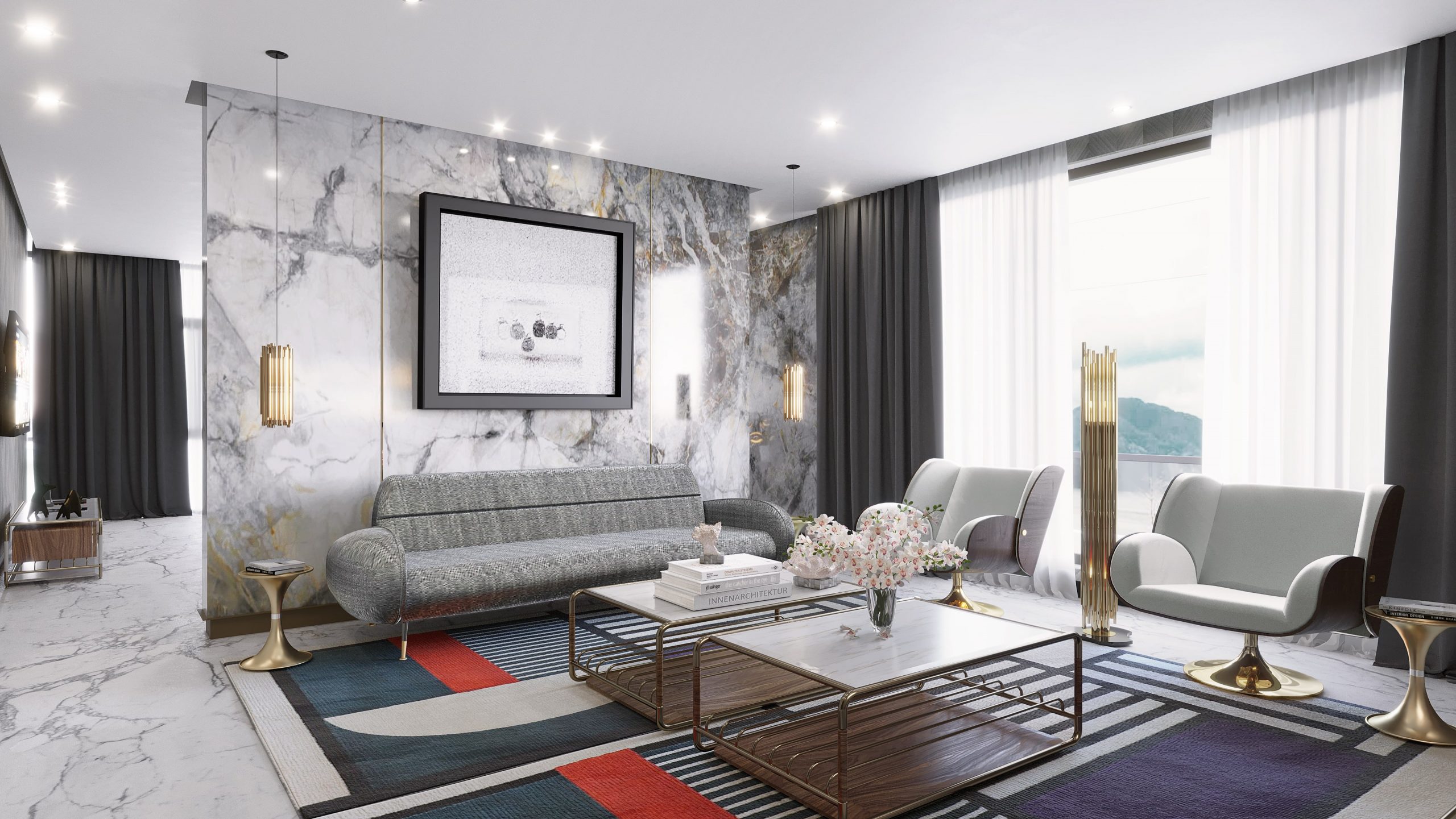 THE LUXURY LIVING AREA OF A MASTER BEDROOM